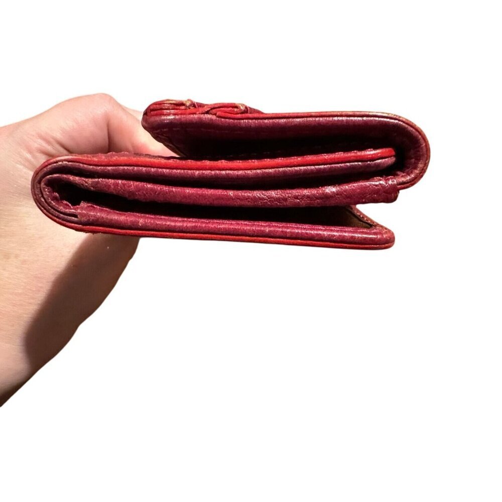 Chloé Burgundy Leather Snap Closure Wallet - Picture 16 of 16